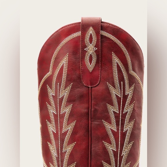 THE ROSEMARY - CREAM CLASSIC TALL COWGIRL BOOTS WITH EMBROIDERY - Picture 5 of 12